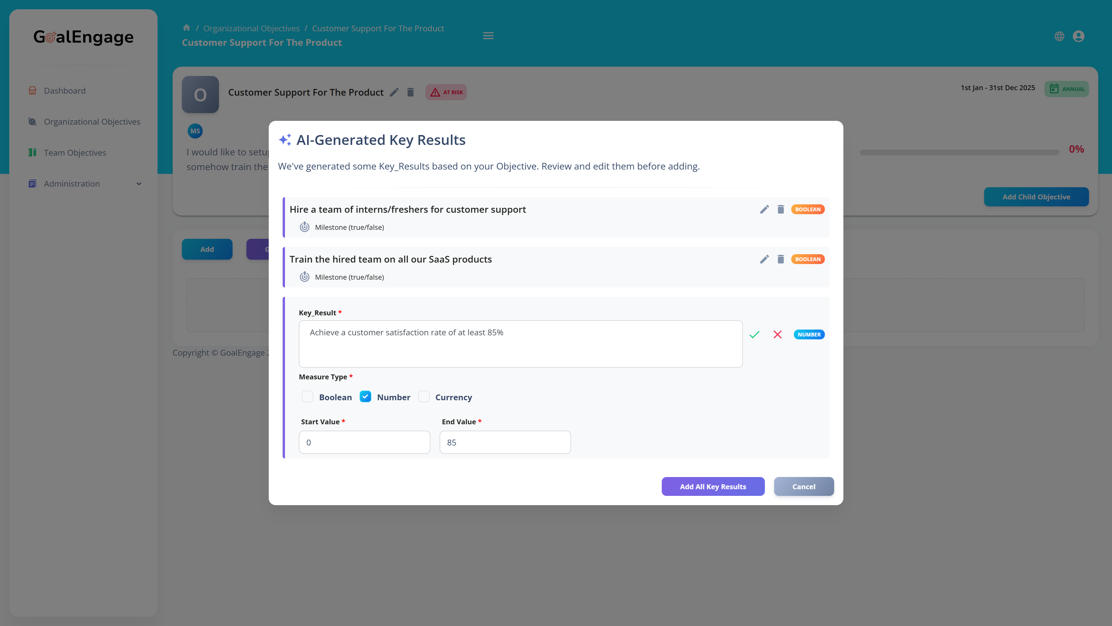 AI Driven OKR Insights Preview 