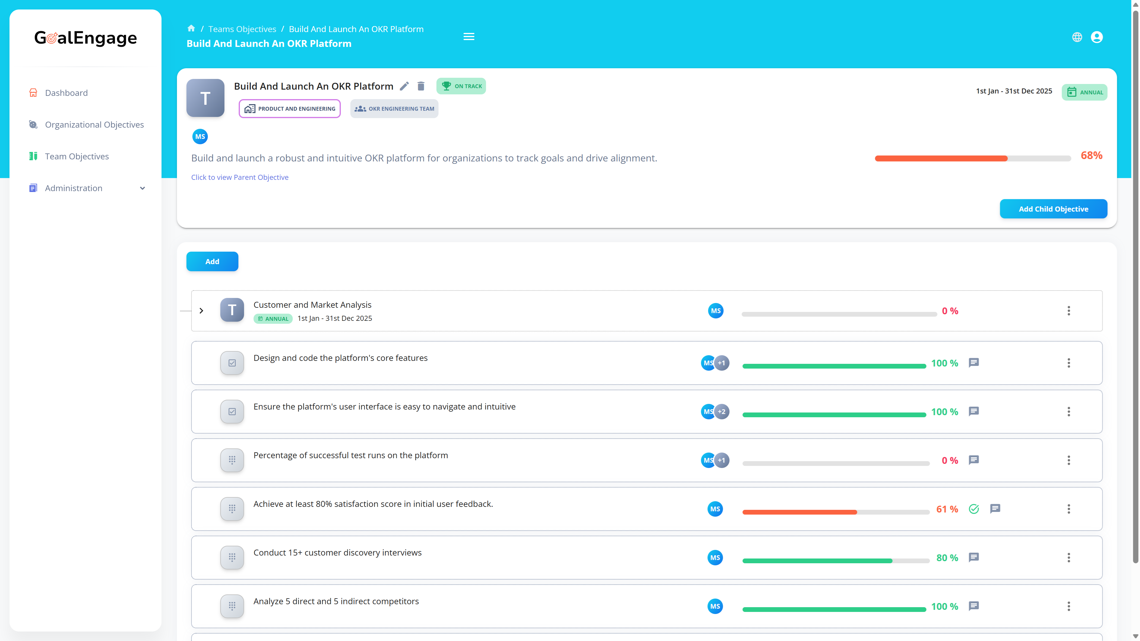 Core OKR Management Preview 